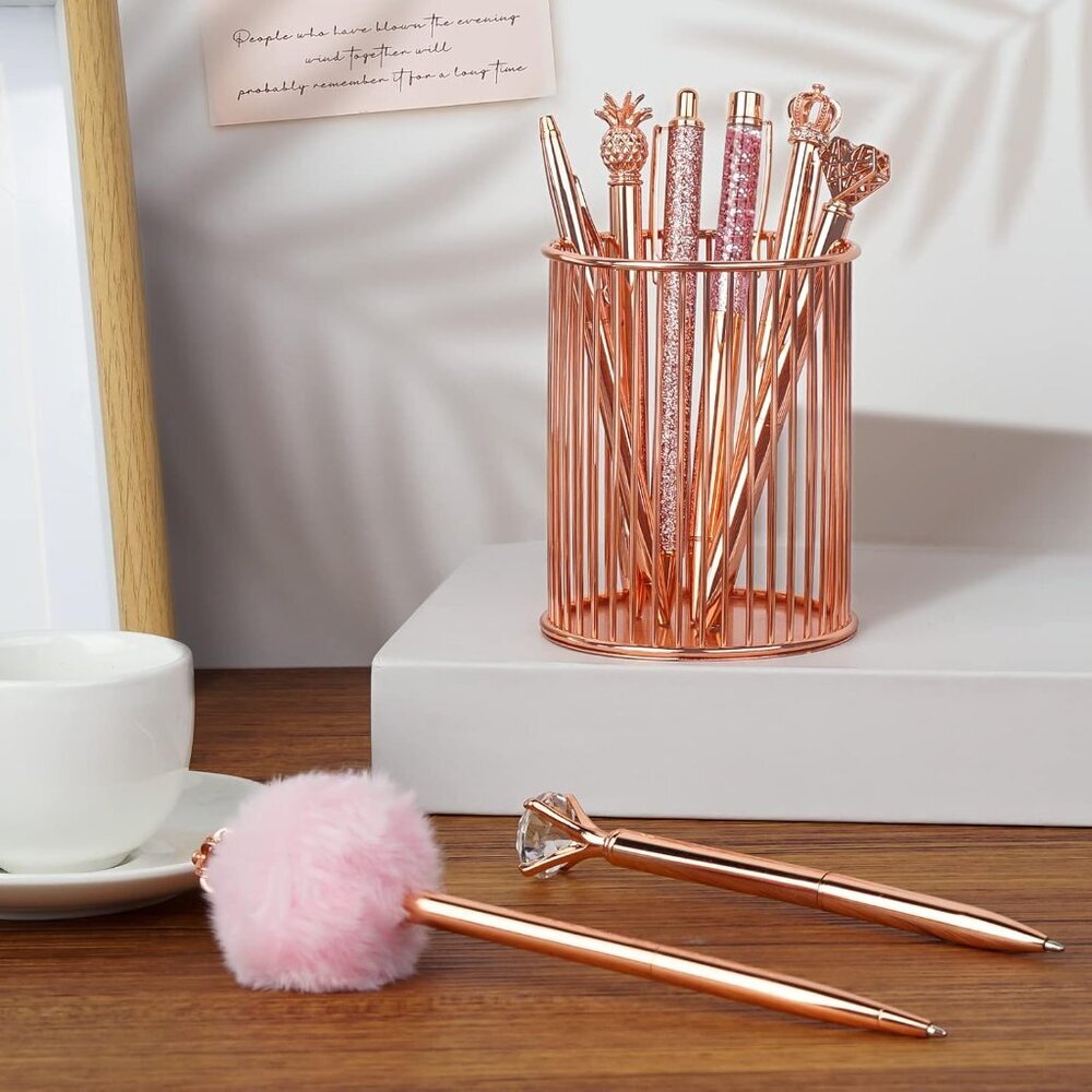 8Pcs Ballpoint Pens Set Metal Crystal Diamond Pen Glitter for Journaling Pen Bli - Picture 5 of 9